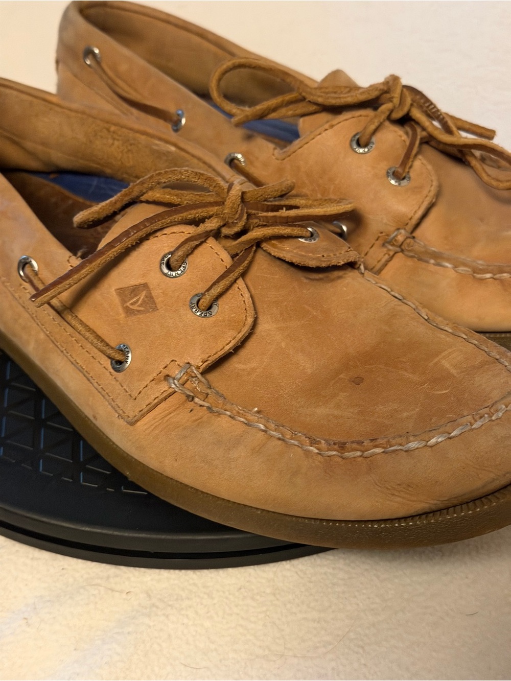 Sperry Tan Leather Men’s Boat Shoes sz 13